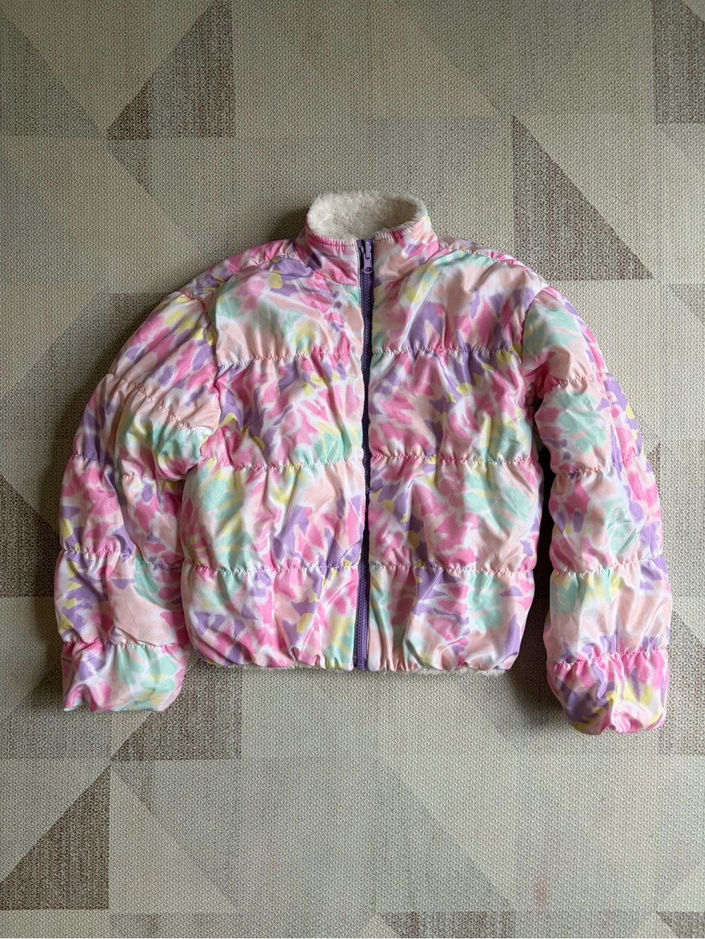 Ideology Rose Shadow Sherpa Lining Full Zip Jacket (M) - Like New!